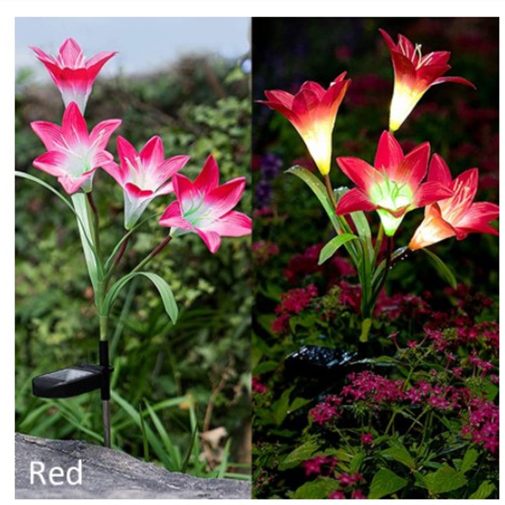 Outdoor Solar Lights With Flowers