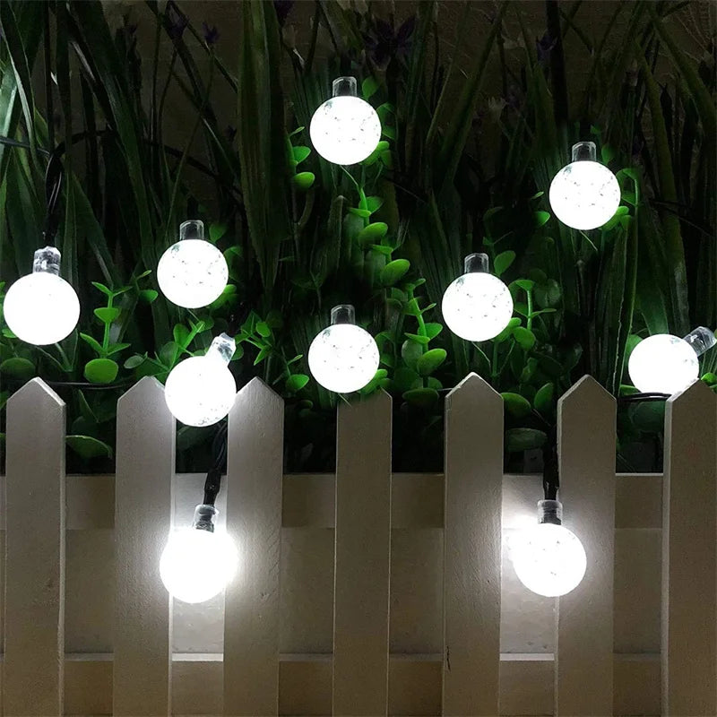 Solar Crystal Globes LED String Lights