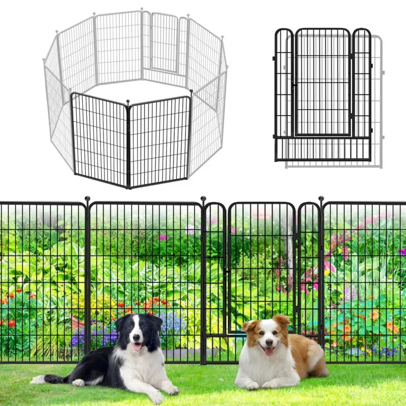 Fence Panels with Dog Gate