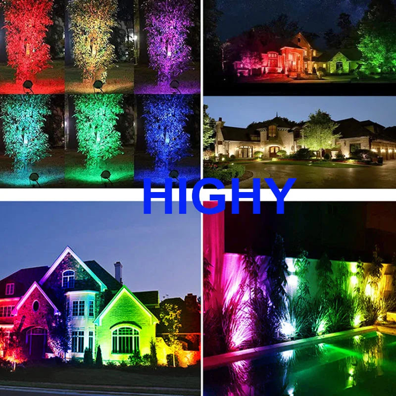 External control RGB LED Garden Lights