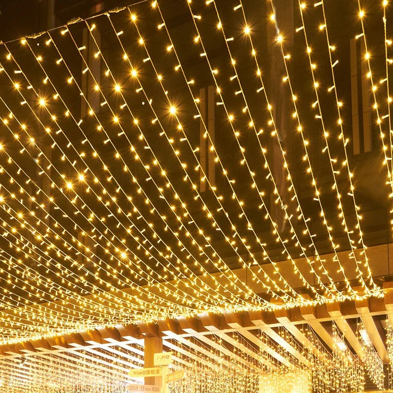 1-10M Outdoor LED String Lights Fairy Garland Lighting Strings Christmas Festival Home Party Decor Waterproof Landscape Lamps