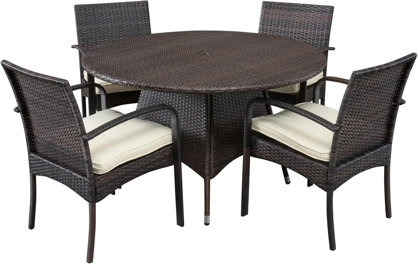 Outdoor Wicker 5 Piece Dining