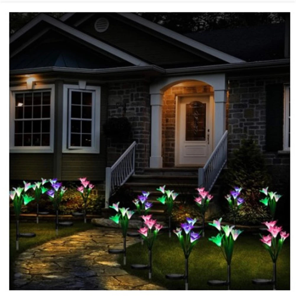 Outdoor Solar Lights With Flowers