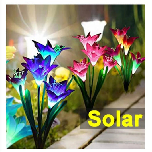 Outdoor Solar Lights With Flowers