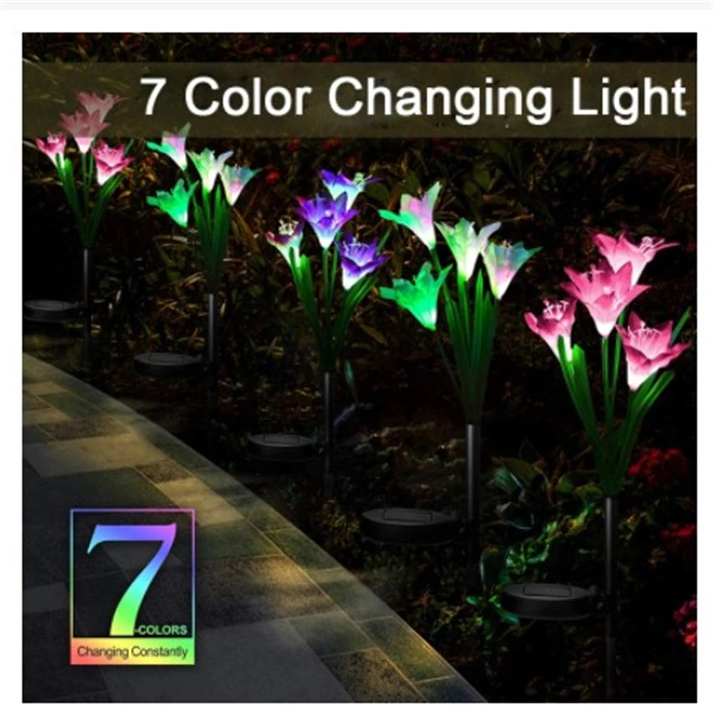 Outdoor Solar Lights With Flowers