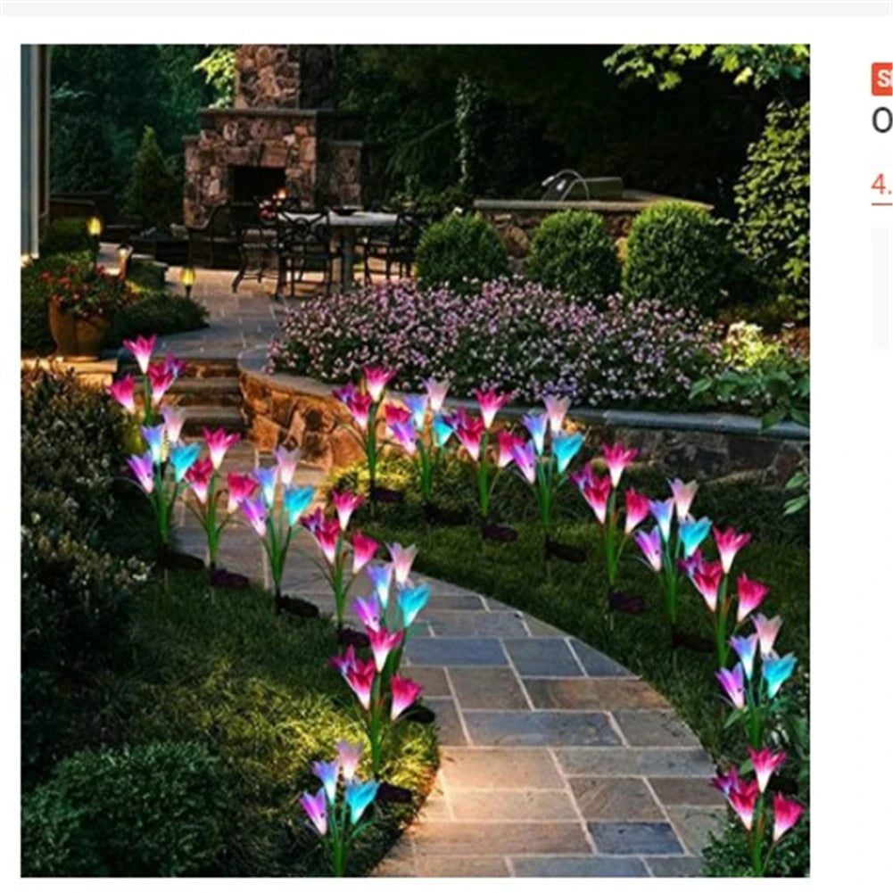 Outdoor Solar Lights With Flowers