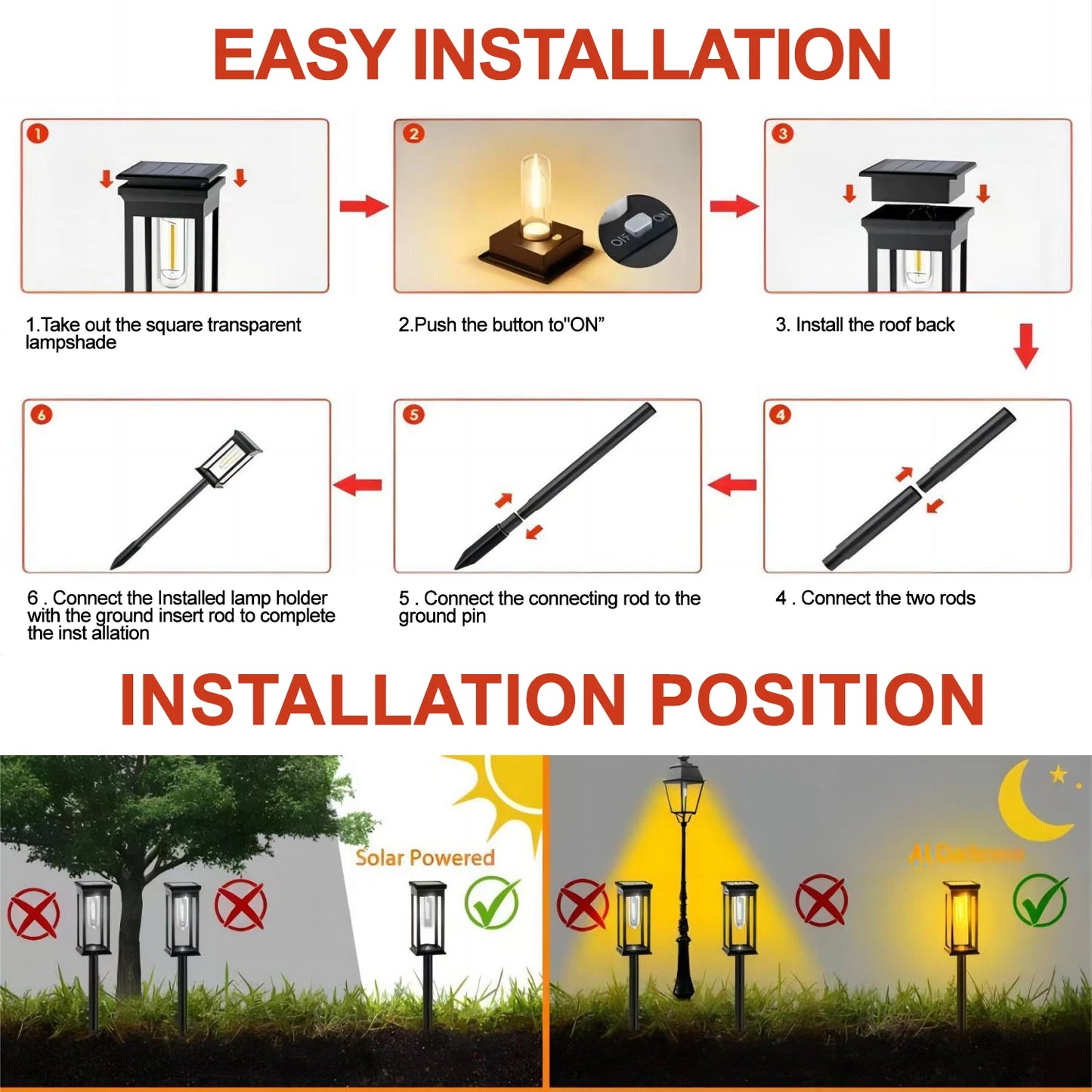 LED Solar Outdoor Pathway Lights