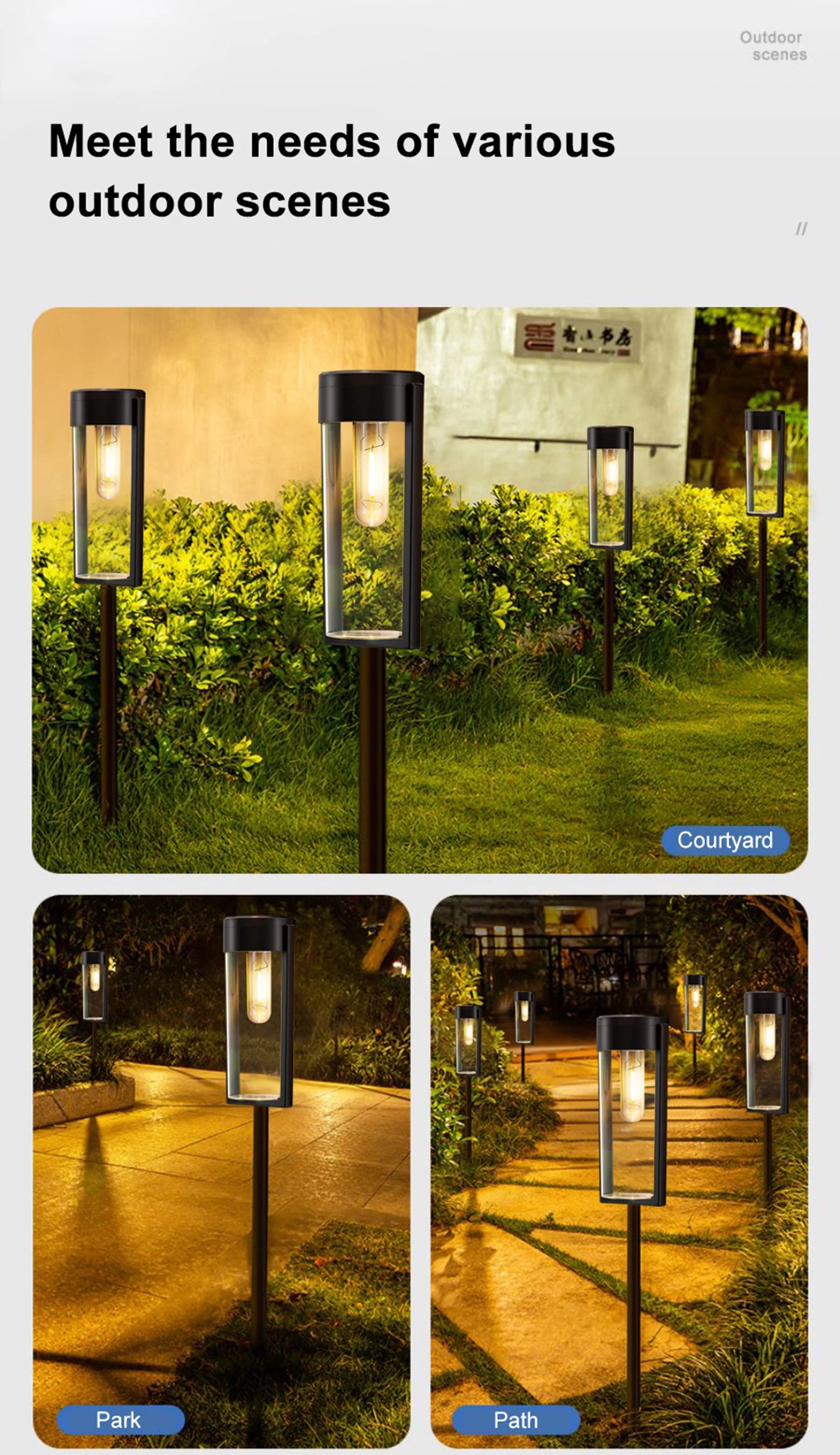 LED Solar Outdoor Pathway Lights