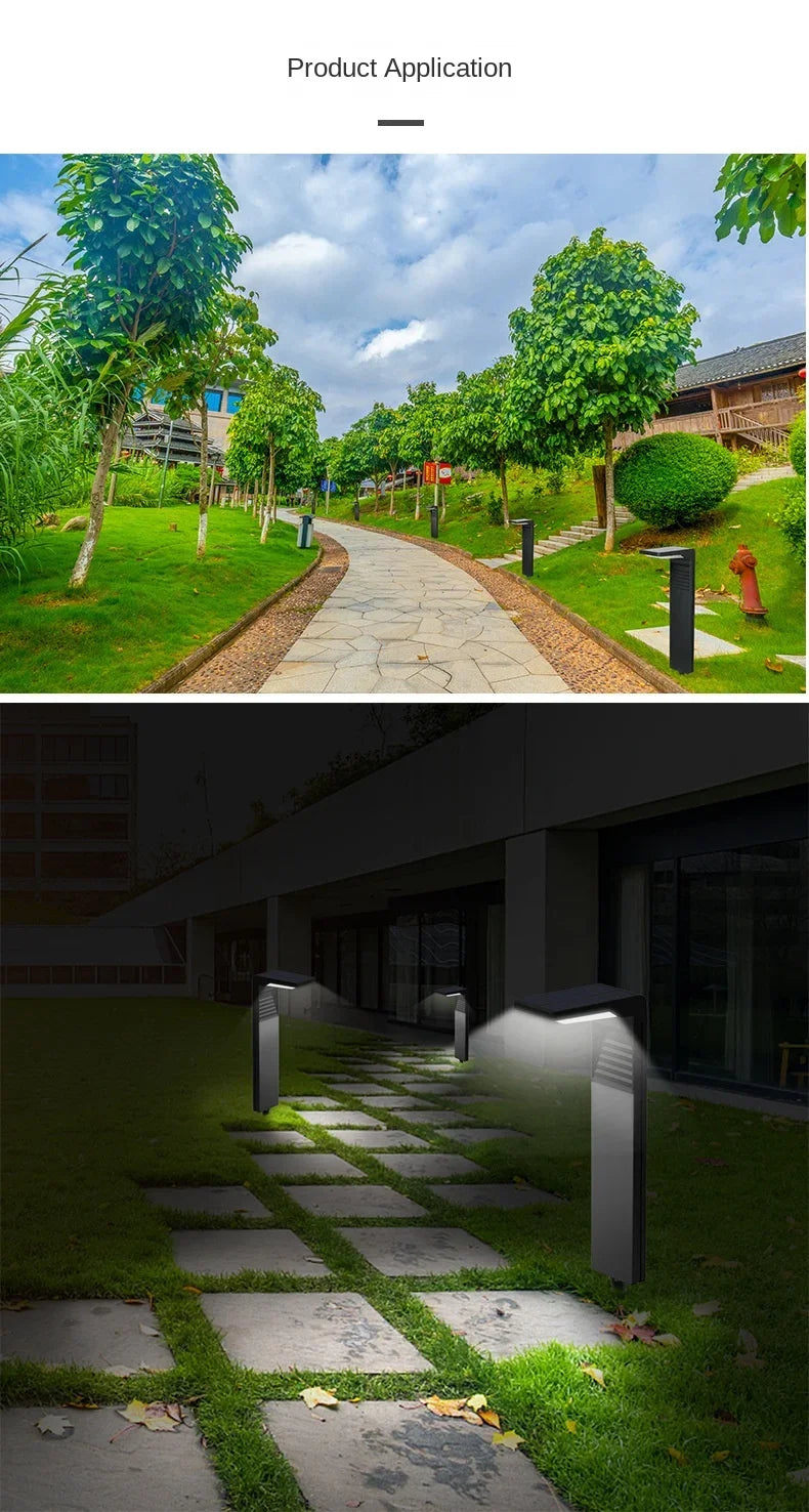 Outdoor Waterproof Garden Lights Outdoor Solar Power LED Lawn Lamp for Yard Pathway Landscape Bollard Decoration Lighting