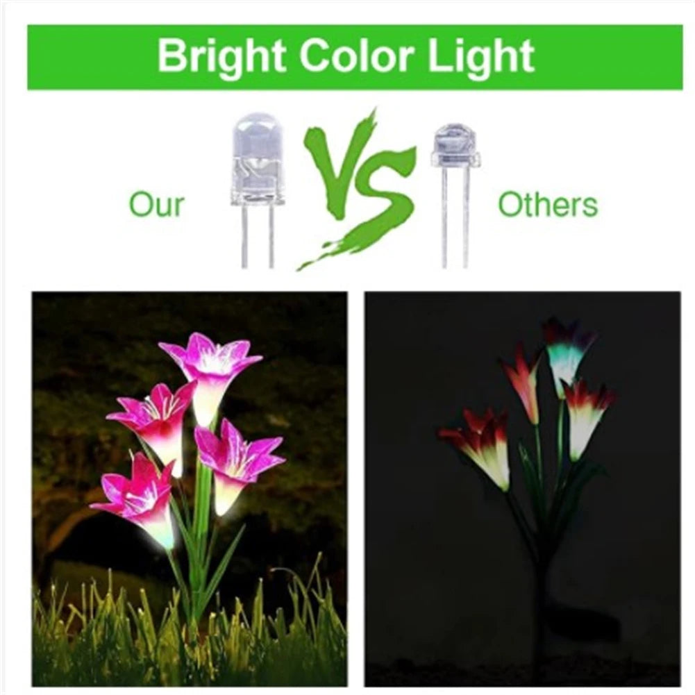 Outdoor Solar Lights With Flowers