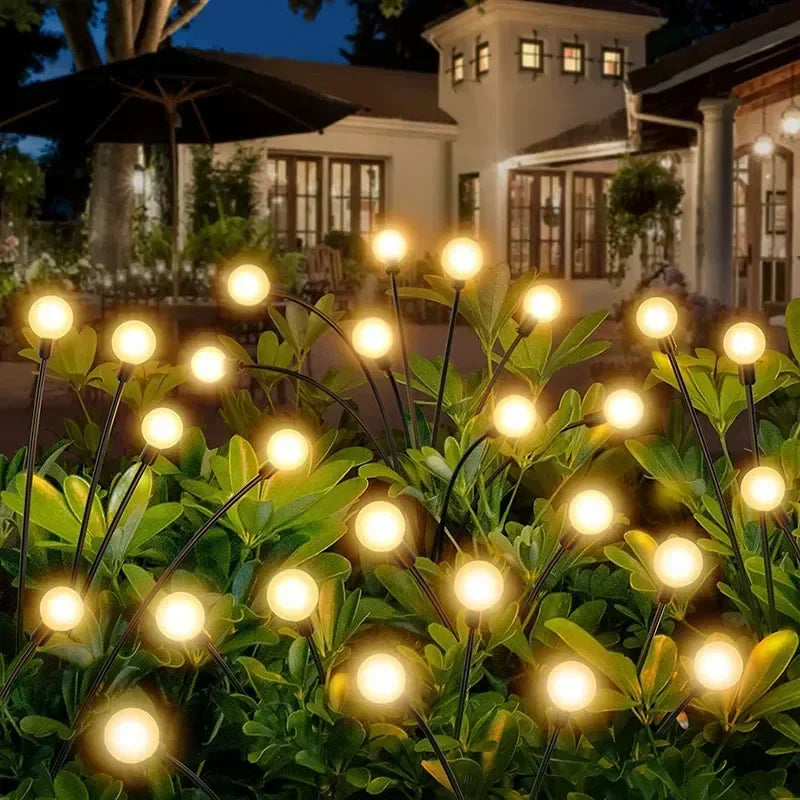 1/4/8/12Pack Outdoor LED Solar Lights Waterproof Starburst Firefly Lights Lawn Garden Lamp for Path Landscape Decorative Lights