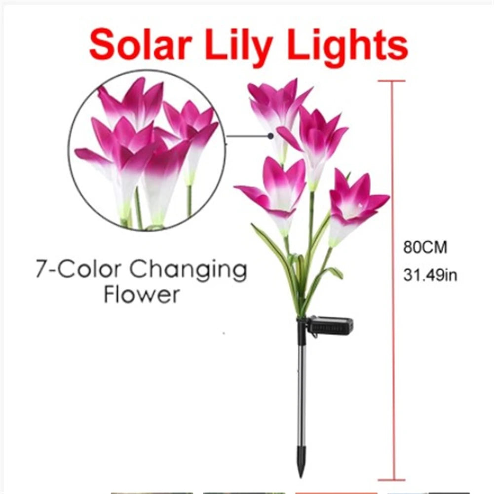 Outdoor Solar Lights With Flowers