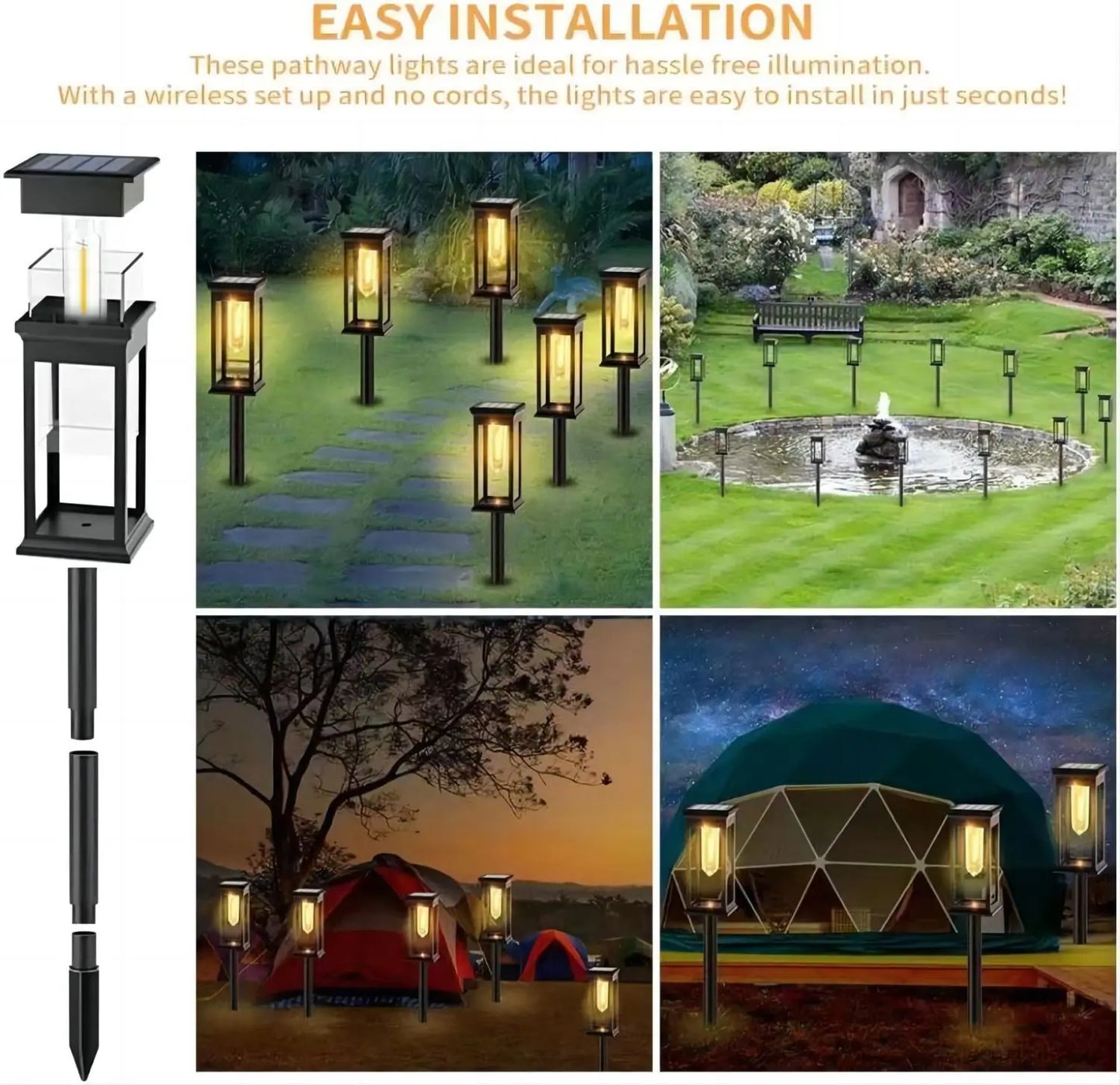 LED Solar Outdoor Pathway Lights