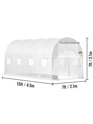 Walk-in Tunnel Greenhouse Galvanized Frame & Waterproof Cover