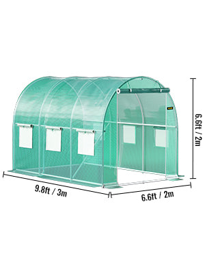 Walk-in Tunnel Greenhouse Galvanized Frame & Waterproof Cover