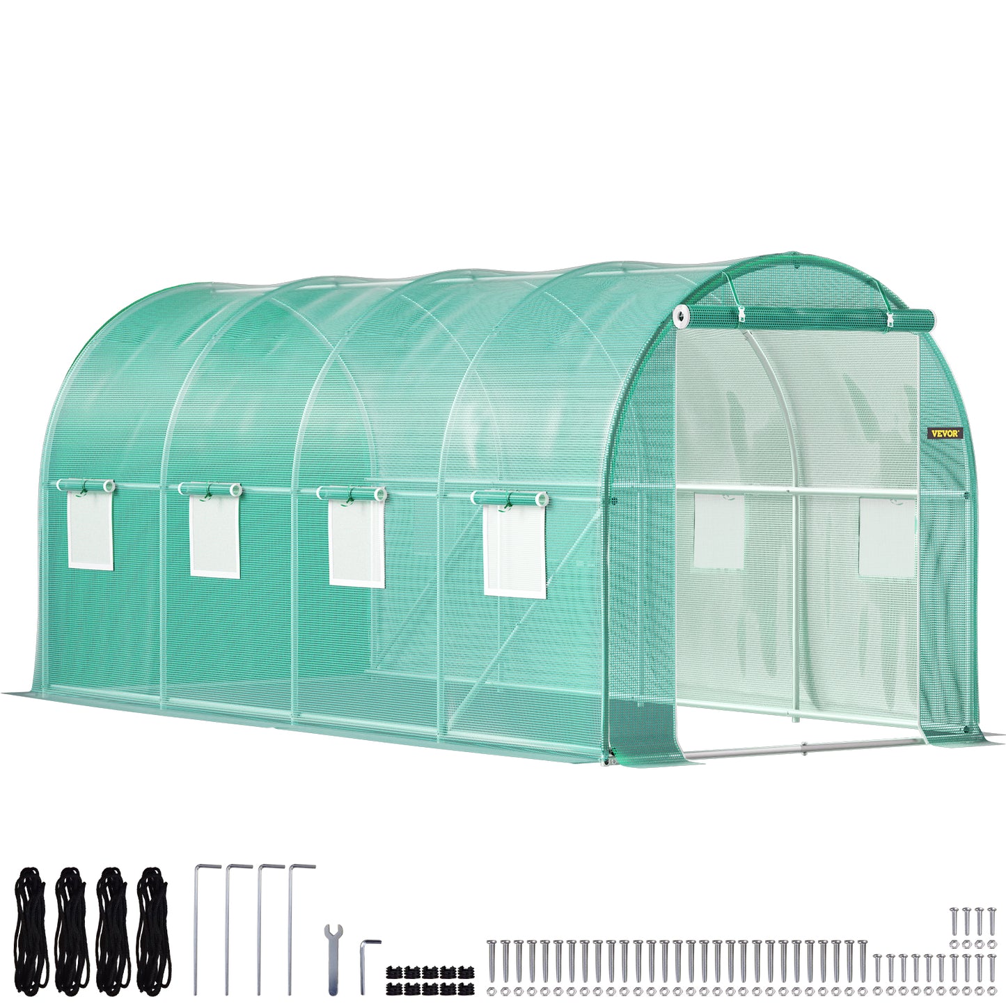 Walk-in Tunnel Greenhouse Galvanized Frame & Waterproof Cover